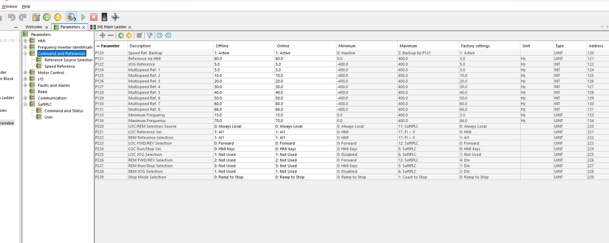 Parameter Settings Parameter Settings